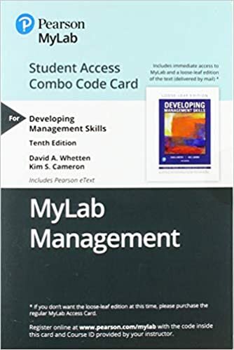 Developing Management Skills Mylab Management Combo Access Card