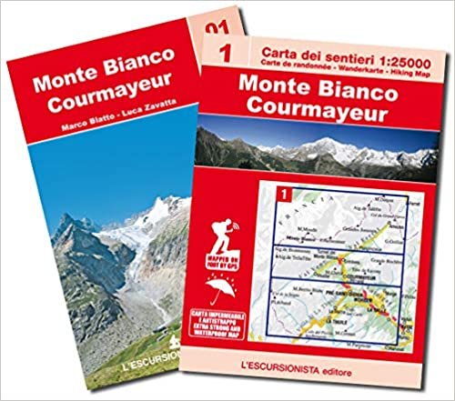 01 - Monte Bianco, Courmayeur hiking map 1:25.000 WATERPROOF 2018