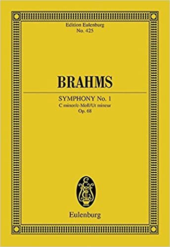 Sinfonie Nr. 1 c-Moll: op. 68. Orchester. Studienpartitur. (Eulenburg Studienpartituren, Band 425)