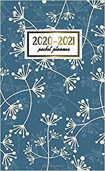 2020-2021 Pocket Planner: Cute Blue & White Floral Two-Year (24 Months) Monthly Pocket Planner & Agenda | 2 Year Organizer with Phone Book, Password Log & Notebook