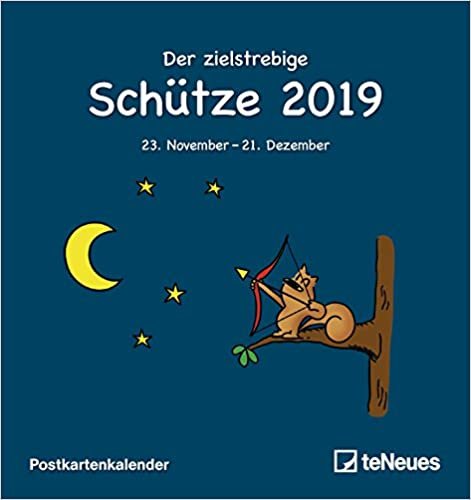 Sternzeichen Schütze 2019: Postkartenkalender