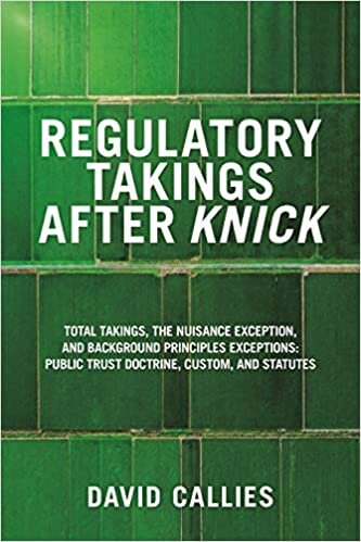Regulatory Takings After Knick: Total Takings, the Nuisance Exception, and Background Principles Exceptions: Public Trust Doctrine, Custom, and Statutes.