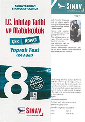 Sınav 8. Sınıf TEOG T.C. Inkılap Tarihi ve Atatürkçülük Çek Kopar Yaprak Test 32 Adet indir