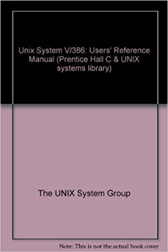 Unix System V/386 User's Reference Manual (Prentice Hall C & UNIX Systems Library)