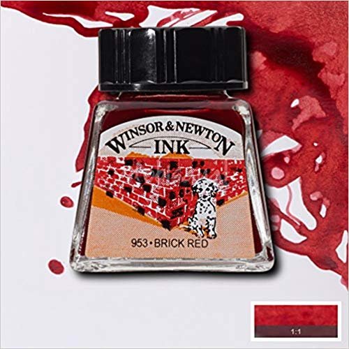 Winsor&Newton Ink Çizim Mürekkebi 14 ml 040 Brick Red