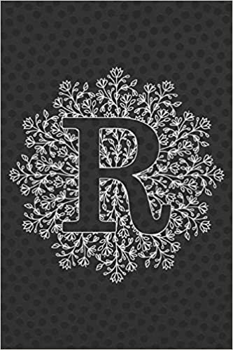R: Journal, Notebook, Planner, Diary to Organize Your Life - Initial Monogram Letter R - Wide Ruled Line Paper - 6x9 in - Black color, elegant Single ... holidays and more - Letter Men Journal