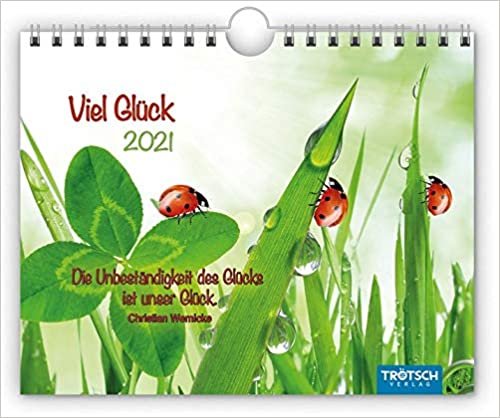 Notizkalender "Viel Glück" 2021: mit Postkarten und Sprüchen