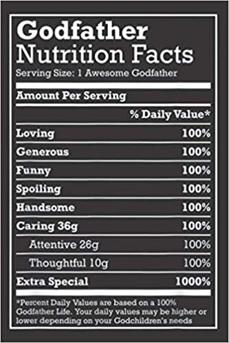 Godfather Nutritional Facts Funny Family Gift From Godchild: Notebook Planner -6x9 inch Daily Planner, To Do List Notebook, 112 Pages