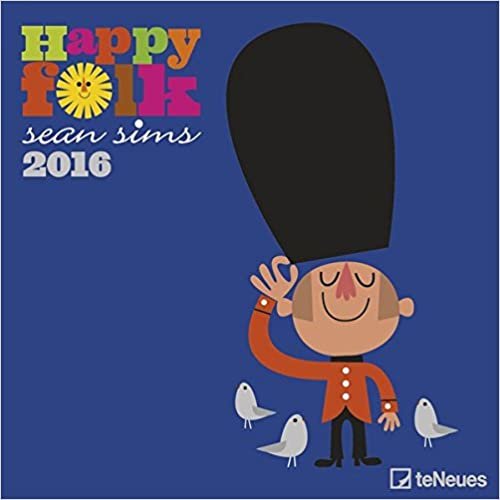 Happy Folk 2016 - Grid Calendar Sean Sims Character Calendar - 30 x 30 cm