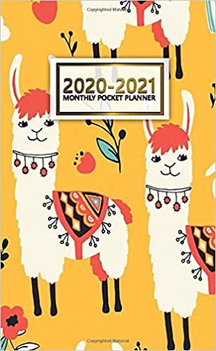 2020-2021 Monthly Pocket Planner: Pretty Two-Year (24 Months) Monthly Pocket Planner & Agenda | 2 Year Organizer with Phone Book, Password Log & Notebook | Cute Llama, Alpaca & Cactus Fiesta