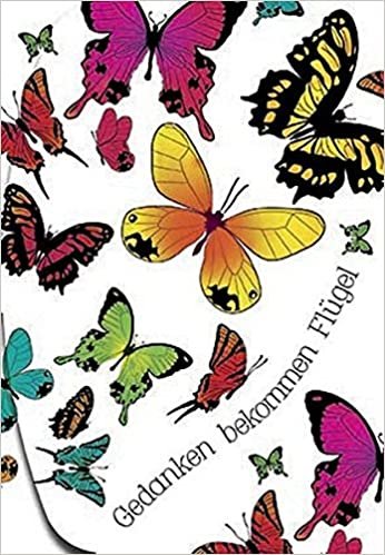 A5 Notizbuch mit Klebeetiketten: Schmetterling indir