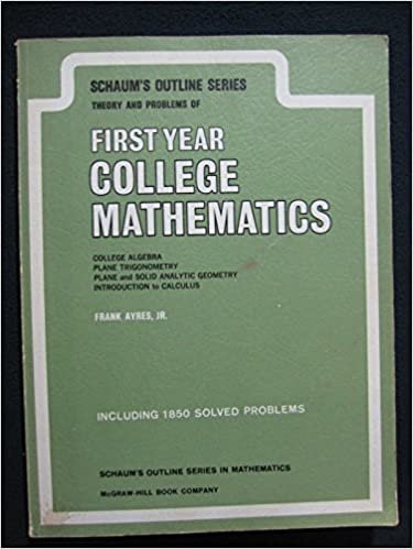Schaum's Outline of Theory and Problems of First Year College Mathematics (Schaum's Outline S.)