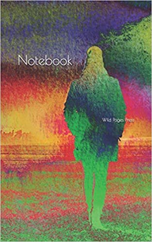 Notebook: Watercolor silhouette woman tree landscape surreal