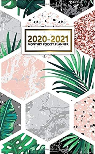 2020-2021 Monthly Pocket Planner: Nifty Two-Year (24 Months) Monthly Pocket Planner and Agenda | 2 Year Organizer with Phone Book, Password Log & Notebook | Cute Pink Marble & Tropical Floral Pattern
