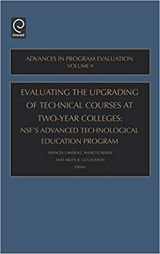 Evaluating the Upgrading of Technical Courses at Two-Year Colleges: Nsf's Advanced Technological Education Program: NSF's Advanced Technological Education Program (Advances in Program Evaluation): 9