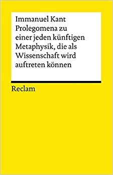 Prolegomena zu einer jeden künftigen Metaphysik, die als Wissenschaft wird auftreten können indir