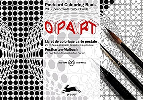 Op Art: Postcard Colouring Book (Multilingual Edition) (Postcard Colouring Books) indir