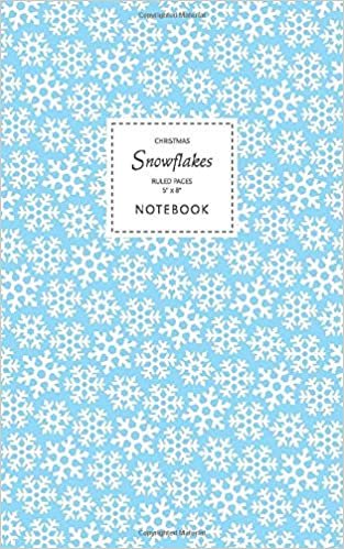 Christmas Snowflake Notebook - Ruled Pages - 5x8: (Christmas Ice Blue Edition) Fun notebook 96 ruled/lined pages (5x8 inches / 12.7x20.3cm / Junior Legal Pad / Nearly A5)