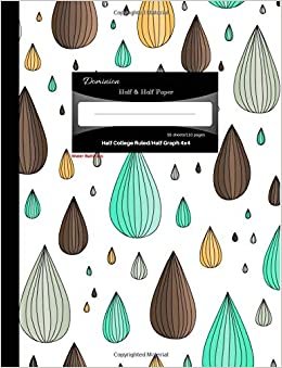 Dominion Half & Half Paper Water Balloons: Half College Ruled/ Half Graph 4x4 Paper, 8.5 x 11 inches/110 pages (Graph Composition Book) indir
