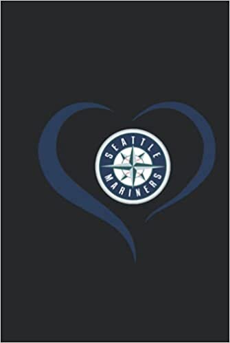 Seattle Mariners Heart Notebook & Journal & Logbook Hardcovers College Ruled 6x9 150 page | MLB Fan Essential | Seattle Mariners Fan Appreciation