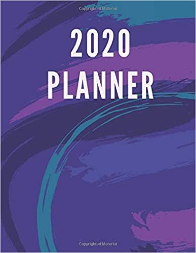 2020 Planner: Purple Planner for 2020, to Write in, Daily Diary, Jorunal, Pocket Calendar, 8.5x11 in