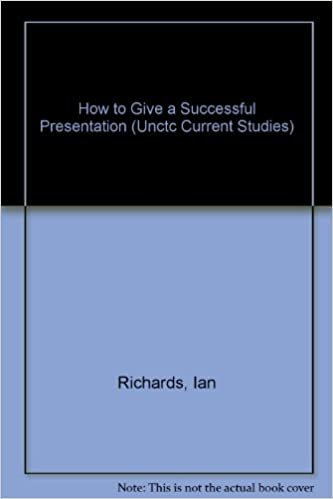 How to Give a Successful Presentation (Unctc Current Studies) indir
