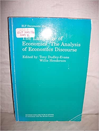 Language Of Economics: ELT Document 134 (Developments in English Language Teaching) indir