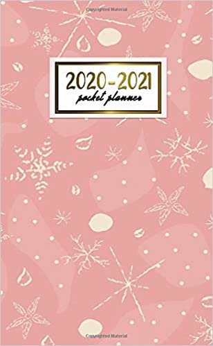 2020-2021 Pocket Planner: 2 Year Pocket Monthly Organizer & Calendar | Cute Two-Year (24 months) Agenda With Phone Book, Password Log and Notebook | Pretty Pink Snowflake Pattern