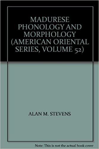 Madurese Phonology and Morphology (American Oriental Series)