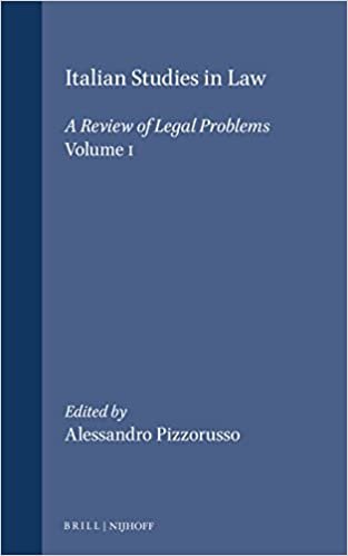 Italian Studies in Law: v. 1: A Review of Legal Problems