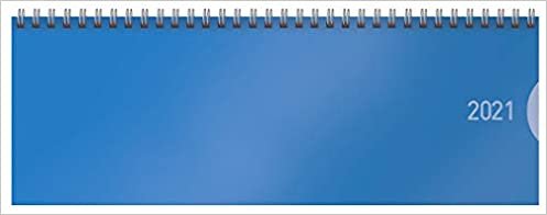 Tischquerkalender Classic Colourlux blau 2021: 1 Woche 1 Seite; Bürokalender mit nützlichen Zusatzinformationen; Format: 29,8 x 10,5 cm indir