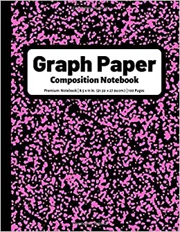 Graph Paper Composition Notebook: 4x4 Quad Ruled Graphing Grid Paper | 100 Pages | Pink