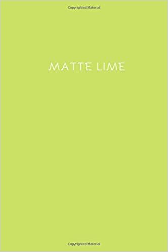 Matte Lime: Matte Notebook, Journal, Diary (110 Pages, Blank, 6 x 9) indir