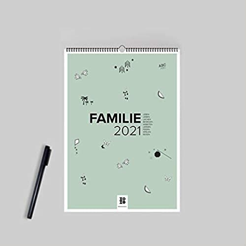 Design Familienwandkalender A3 Hochformat (2021): Praktischer Familienkalender (5 Spalten) indir