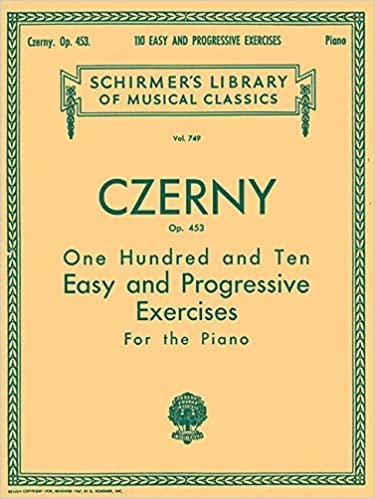110 Easy and Progressive Exercises, Op. 453: Schirmer Library of Classics Volume 749 Piano Technique indir
