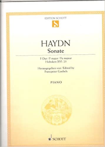 Sonate F-Dur: nach dem Urtext. Hob. XVI:23. Klavier. (Edition Schott Einzelausgabe) indir