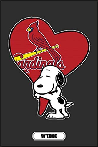 Snoopy Hugs The St. Louis Cardinals Heart MLB 30 Day Fitnes Challenge Notebook MLB.