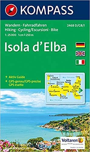 KOMPASS Wanderkarte Isola d' Elba: Wander-, Rad- und Seekarte mit Aktiv Guide. GPS-genau. 1:25000. (KOMPASS-Wanderkarten, Band 2468) indir