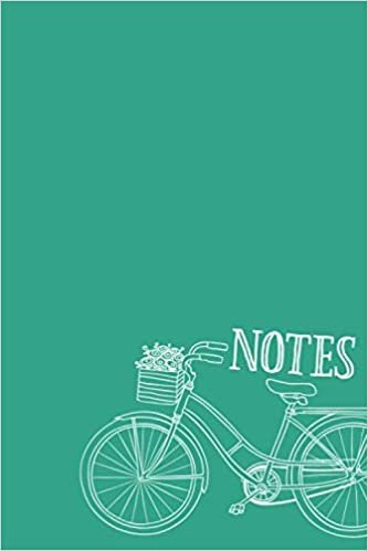 Notes: 6x9 Lined Writing Notebook Journal, 120 Pages – Mermaid Green with Bicycle (Biking Journals for Women, Band 1)