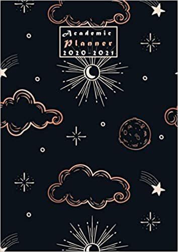 Academic Planner 2020-2021: A4 black academic diary 2020-2021 space ,Calendar Schedule + Organizer ,daily Weekly Monthly Planner , student academic planner.
