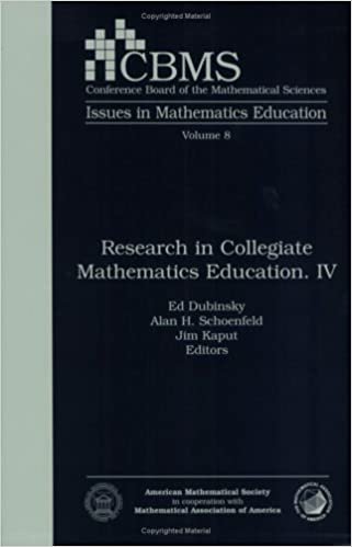 Research in Collegiate Mathematics Education IV (CBMS ISSUES IN MATHEMATICS EDUCATION): v. 4 indir