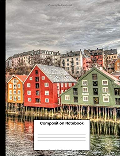 Composition Notebook: Colorful Houses Composition Book, Writing Notebook Gift For Men Women s 120 College Ruled Pages indir