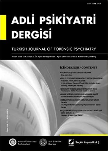 Adli Psikiyatri Dergisi – Cilt:2 Sayı:1 Ocak 2005