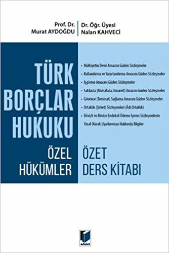 Türk Borçlar Hukuku Özel Hükümler Özet Ders Kitabı