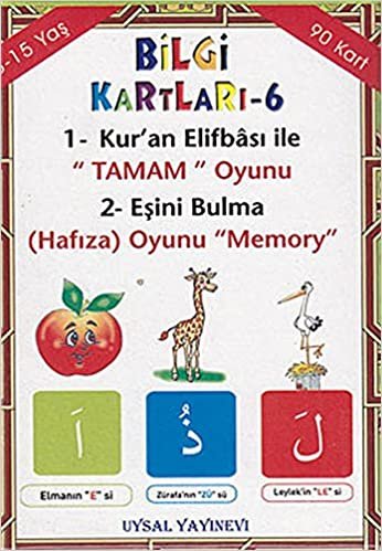 Bilgi Kartları 6 1. Kur'an Elifbası ile Tamam Oyunu, 2. Eşini Bulma Hafıza Oyunu Memory