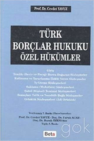 Türk Borçlar Hukuku Özel Hükümler