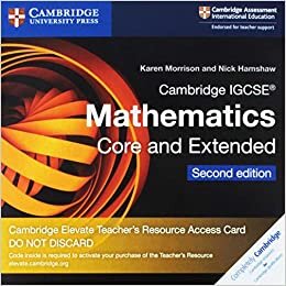 Cambridge IGCSE® Mathematics Core and Extended Cambridge Elevate Teacher's Resource Access Card (Cambridge International IGCSE)
