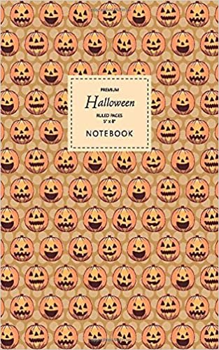 Halloween Notebook - Ruled Pages - 5x8 - Premium: (Muddy Edition) Fun Halloween Jack o Lantern notebook 96 ruled/lined pages (5x8 inches / 12.7x20.3cm / Junior Legal Pad / Nearly A5)
