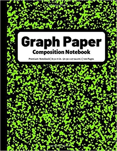 Graph Paper Composition Notebook: 4x4 Quad Ruled Graphing Grid Paper | 100 Pages | Green
