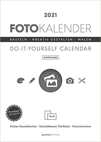 Foto-Bastelkalender weiß aufstellbar 2021 indir